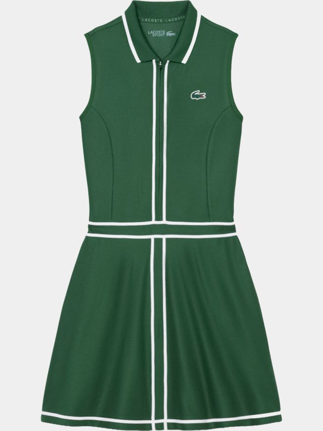Lacoste DRESS ohne Arm Kleid dunkelgrün