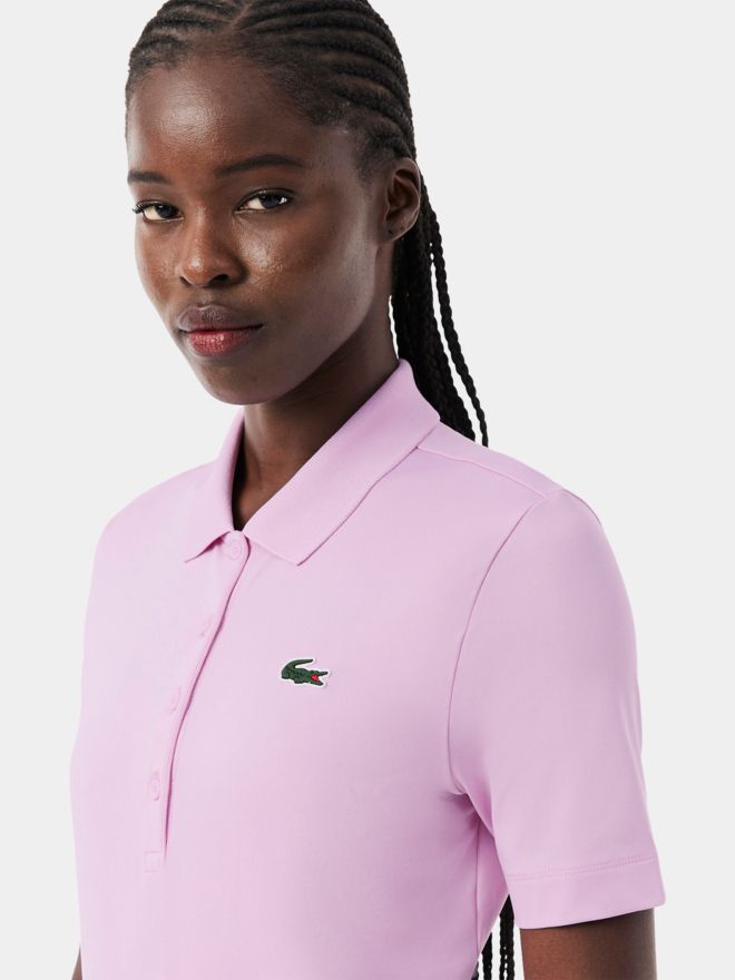 Lacoste SHORT SLEEVED RIBBED COLLAR SHIRT Halbarm Polo rosa