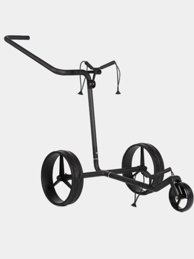 JuCad Carbon Shadow Trolley včetně držáku na deštník a skóre karty černá