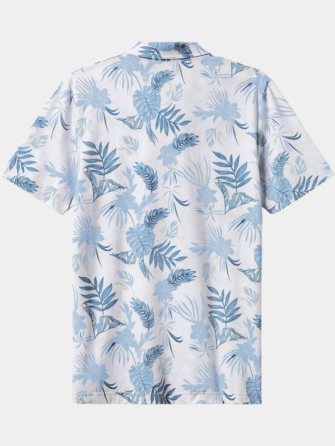 TravisMathew Polokošile FEATHERWEIGHT ISLAND s polovičním rukávem světle šedá