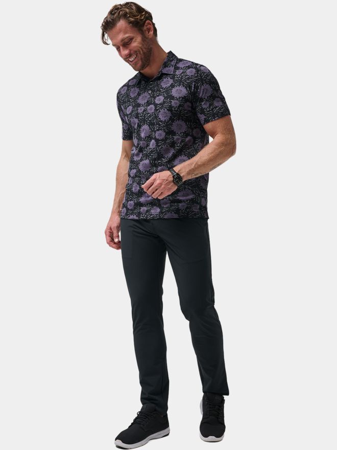 TravisMathew NOT HAPPENING polokošile s polovičním rukávem černá