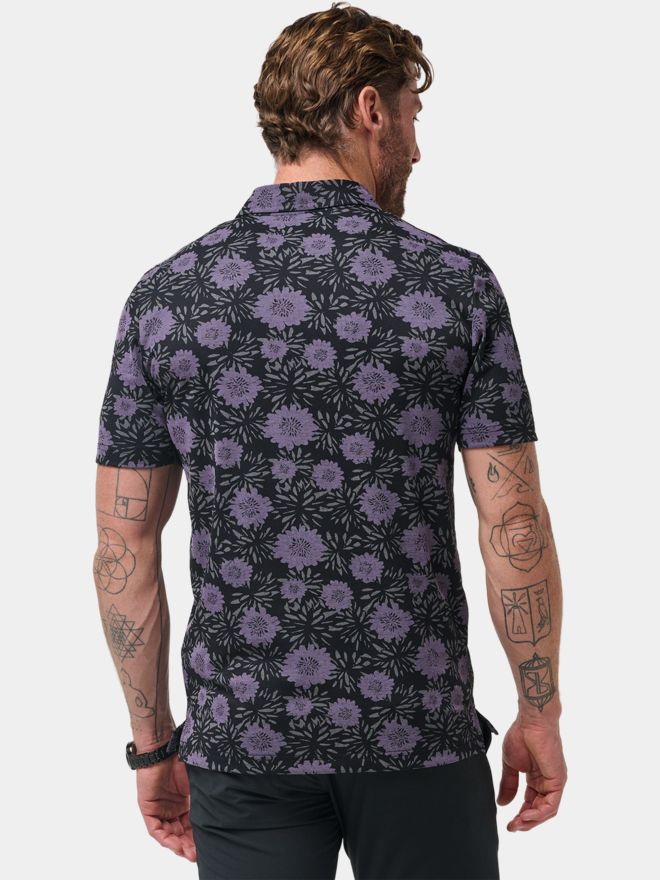 TravisMathew NOT HAPPENING polokošile s polovičním rukávem černá