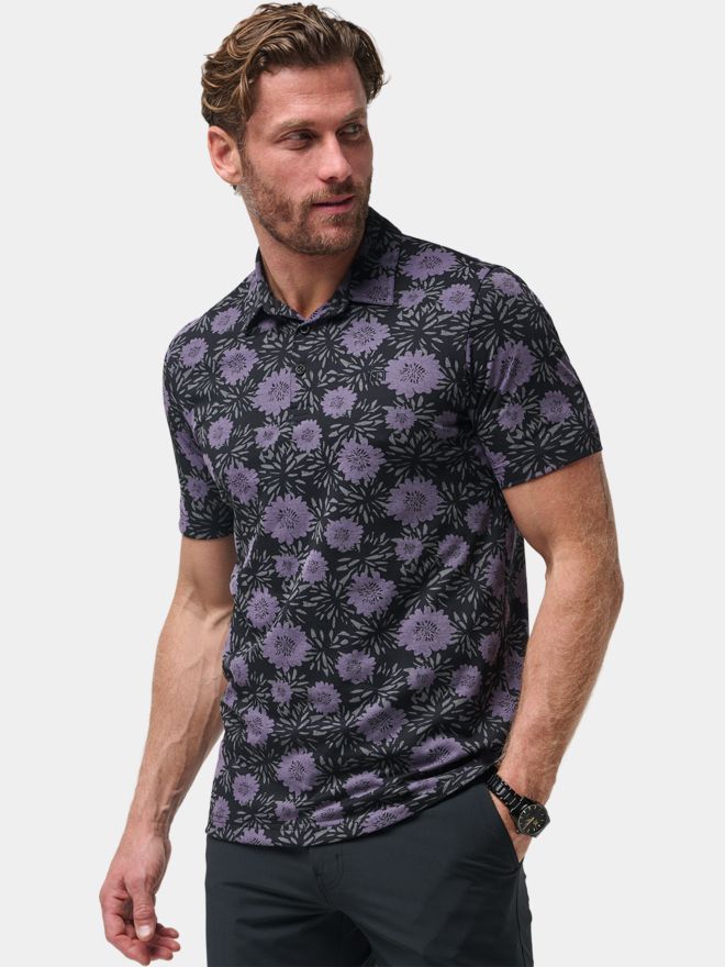 TravisMathew NOT HAPPENING polokošile s polovičním rukávem černá