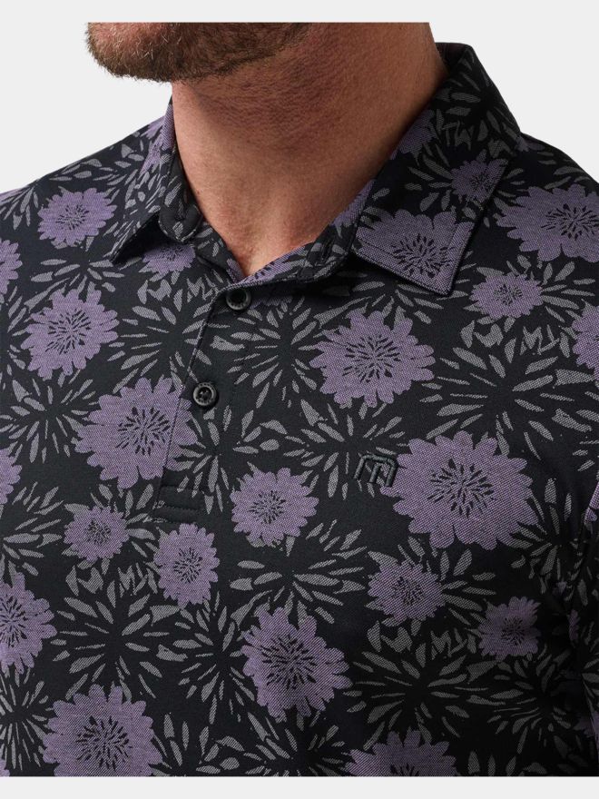 TravisMathew NOT HAPPENING polokošile s polovičním rukávem černá