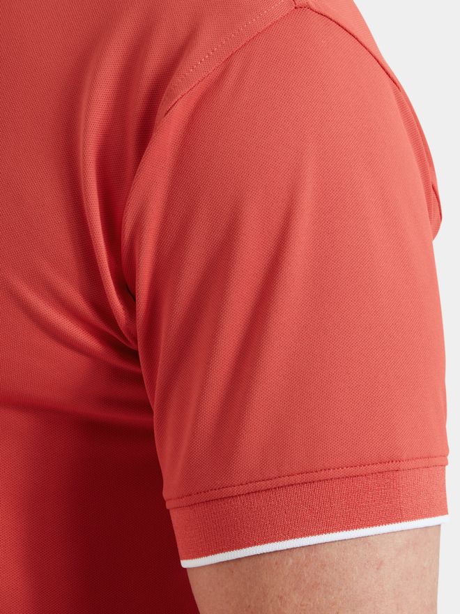 FootJoy Wordmark Pique Half-Sleeve Polo red