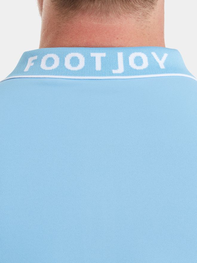 FootJoy Wordmark Pique Half-Sleeve Polo blue