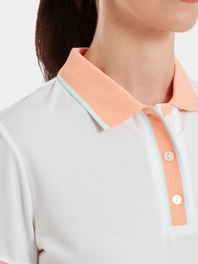 FootJoy Halbarm Polo weiß