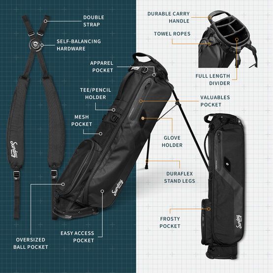 Sunday Golf El Camino Standbag schwarz