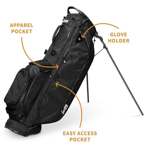 Sunday Golf Ryder Standbag schwarz