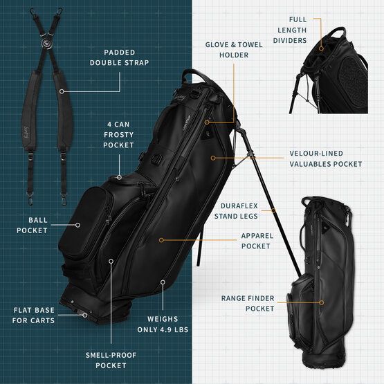 Sunday Golf Ryder S-Class Standbag schwarz