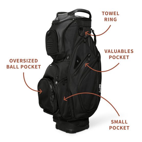 Sunday Golf The Big Rig Cartbag schwarz