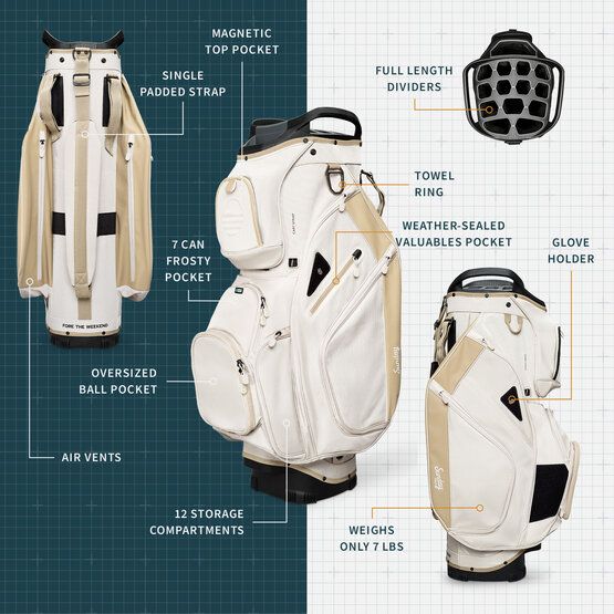 Sunday Golf The Big Rig Cartbag beige