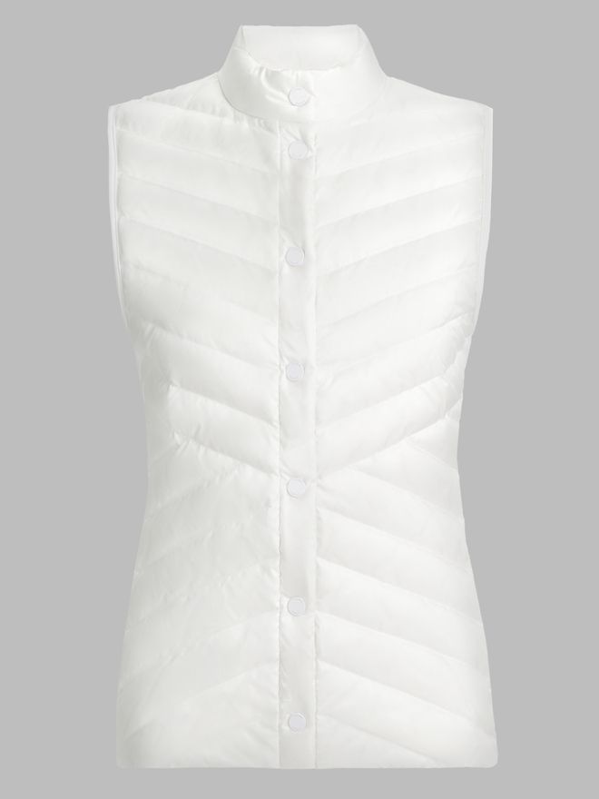 G/Fore Down Quilted Stretch Tech Interlock Daunen Weste weiß