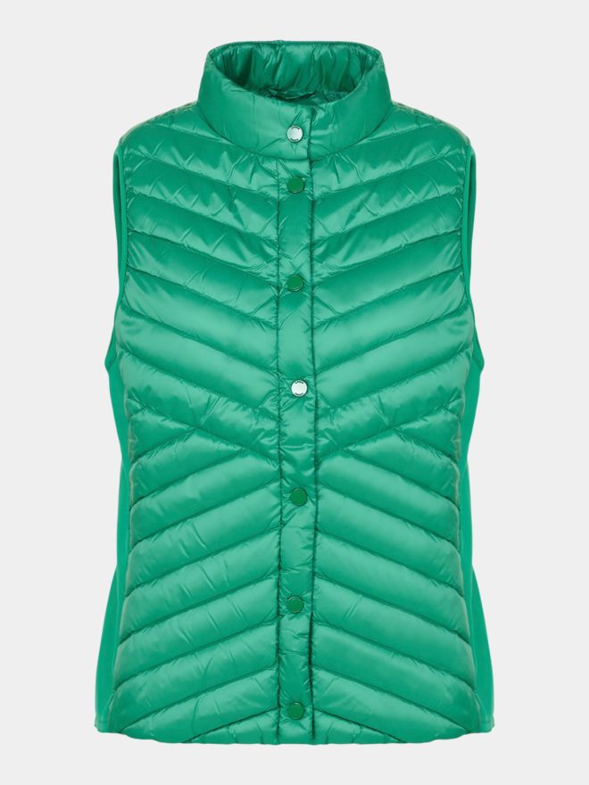 G/Fore Péřová prošívaná vesta Stretch Tech Interlock Down Waistcoat zelená