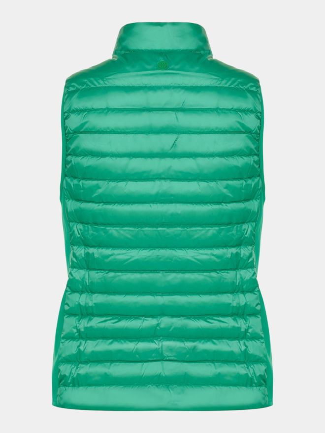 G/Fore Péřová prošívaná vesta Stretch Tech Interlock Down Waistcoat zelená