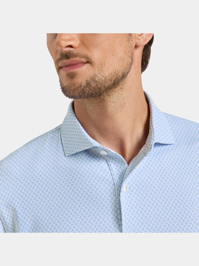 Peter Millar MAYFIELD PERFORMANCE JERSEY Halbarm Polo weiß