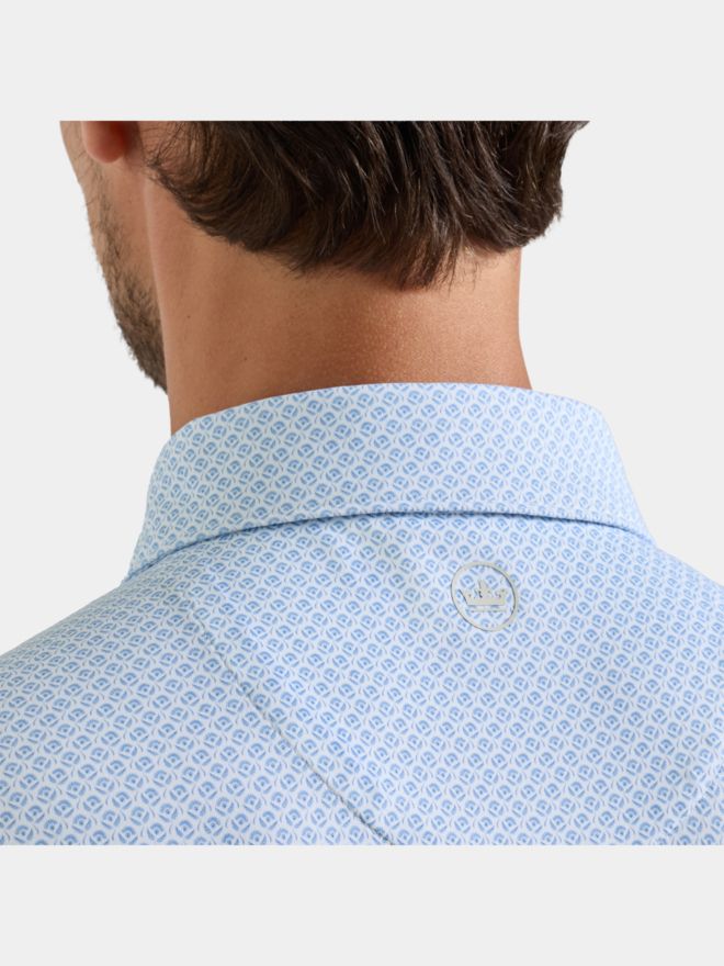 Peter Millar MAYFIELD PERFORMANCE JERSEY Halbarm Polo weiß