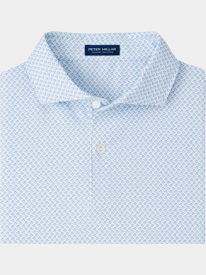 Peter Millar MAYFIELD PERFORMANCE JERSEY Halbarm Polo weiß