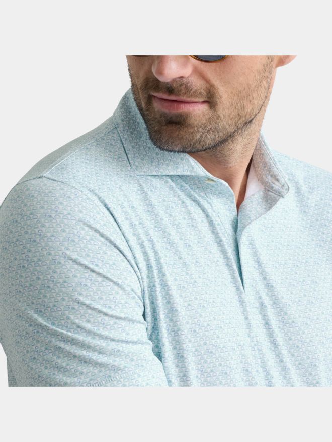 Peter Millar WOOD FIRED PERFORMANCE JERSEY Halbarm Polo weiß