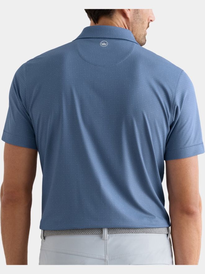 Peter Millar ALDER PERFORMANCE JERSEY Halbarm Polo blau