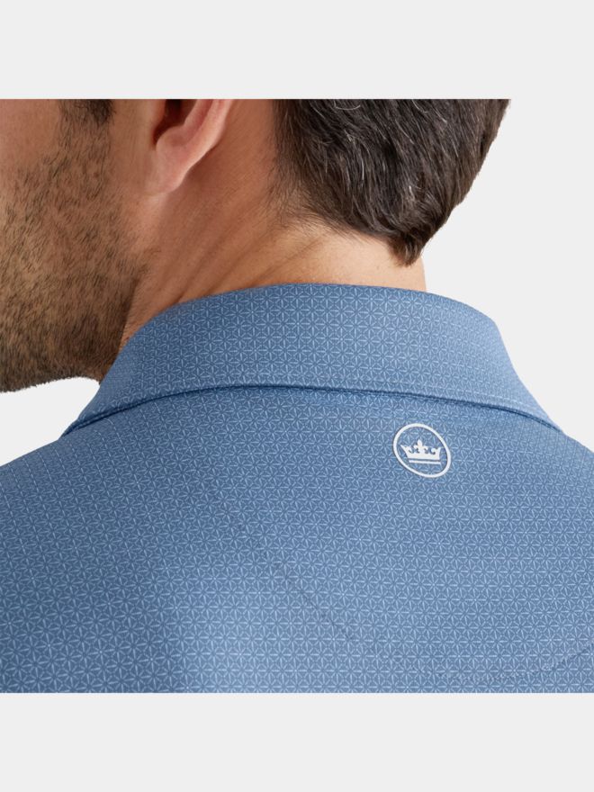 Peter Millar ALDER PERFORMANCE JERSEY Halbarm Polo blau