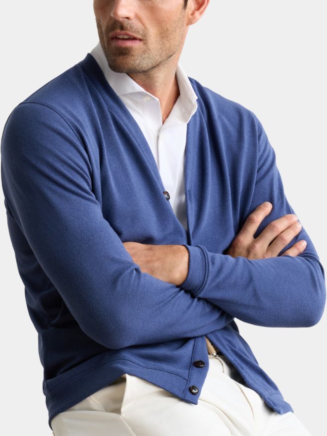 Peter Millar LATROBE PERFORMANCE Button Front Strick Jacke navy