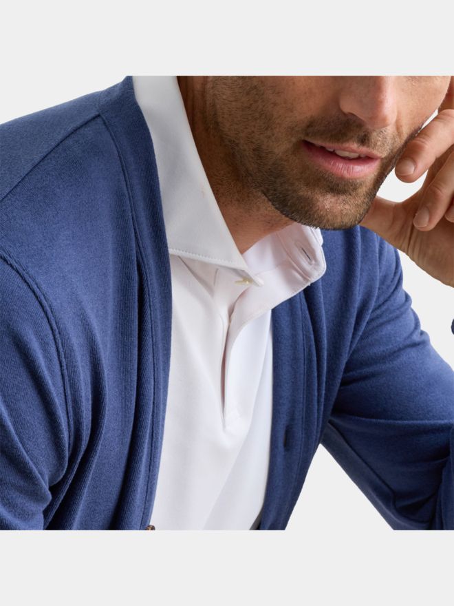 Peter Millar LATROBE PERFORMANCE Button Front Strick Jacke navy