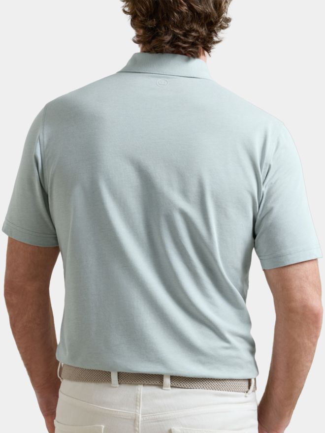 Peter Millar ALBATROSS COTTON-BLEND PIQUE Halbarm Polo hellgrün