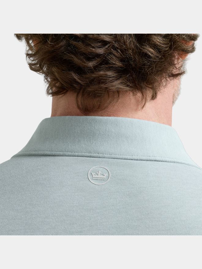 Peter Millar ALBATROSS COTTON-BLEND PIQUE Halbarm Polo hellgrün