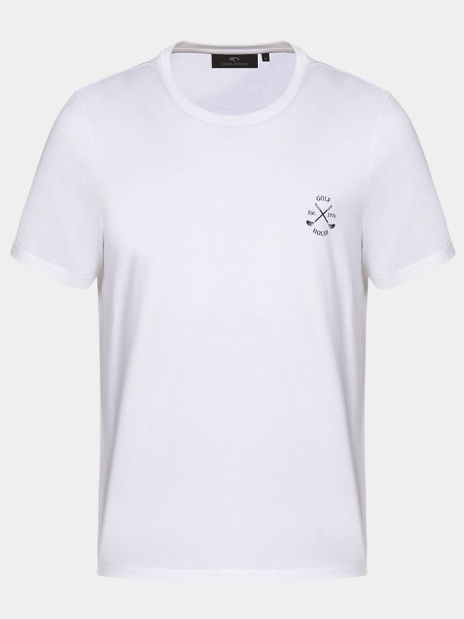 Daniel Springs Tričko s potiskem s polovičním rukávem bílá