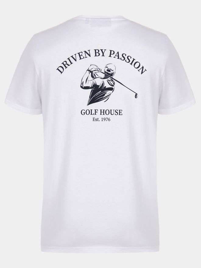 Daniel Springs Tričko s potiskem s polovičním rukávem bílá