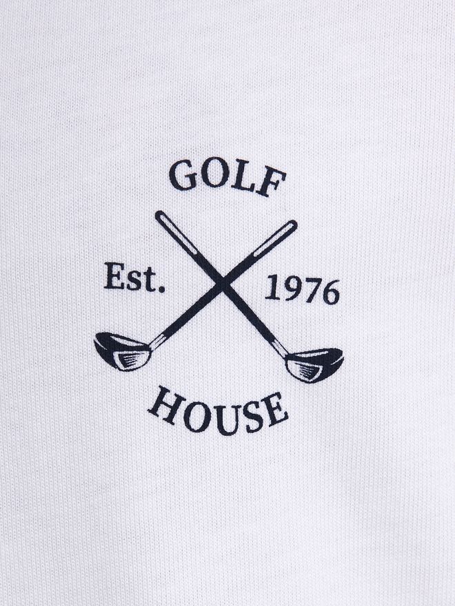 Daniel Springs Tričko s potiskem s polovičním rukávem bílá