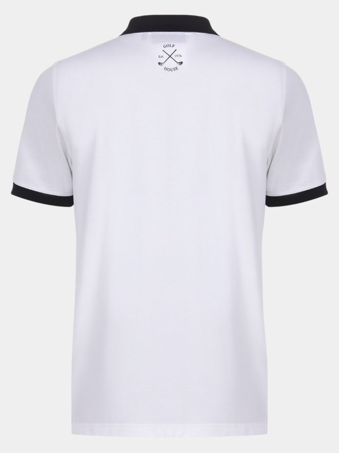 Daniel Springs polokošile s odznakem Polokošile s polovičním rukávem bílá