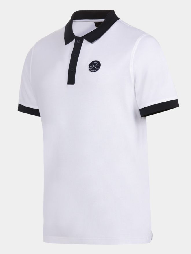 Daniel Springs polokošile s odznakem Polokošile s polovičním rukávem bílá