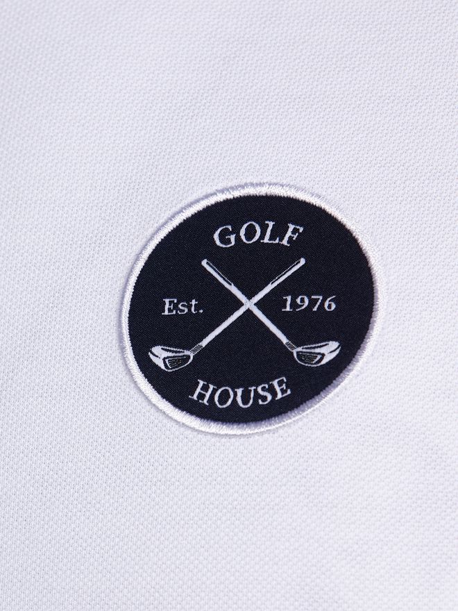 Daniel Springs polokošile s odznakem Polokošile s polovičním rukávem bílá