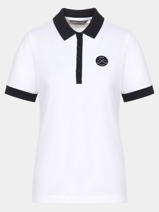 Valiente Halbarm Polo weiß