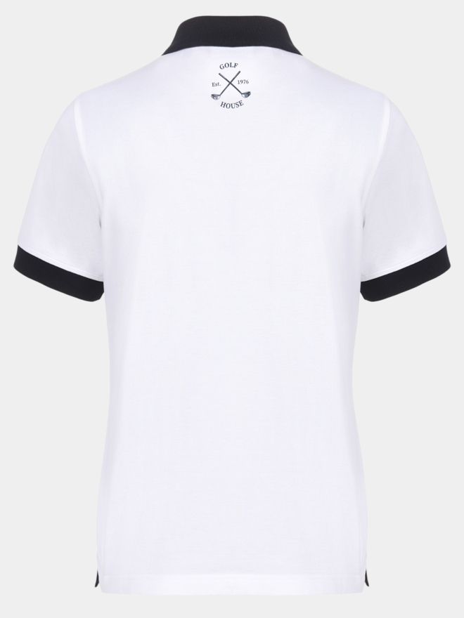 Valiente Halbarm Polo weiß