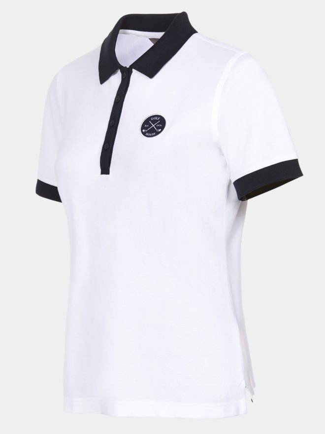 Valiente Halbarm Polo weiß