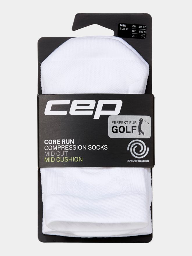 CEP Core Run Comppression Socks, Mid Cut, 5.0, Men weiß