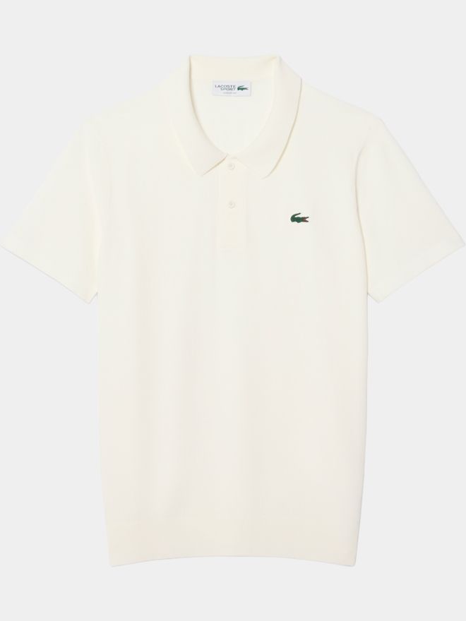 Lacoste SWEATER Strick Polo weiß