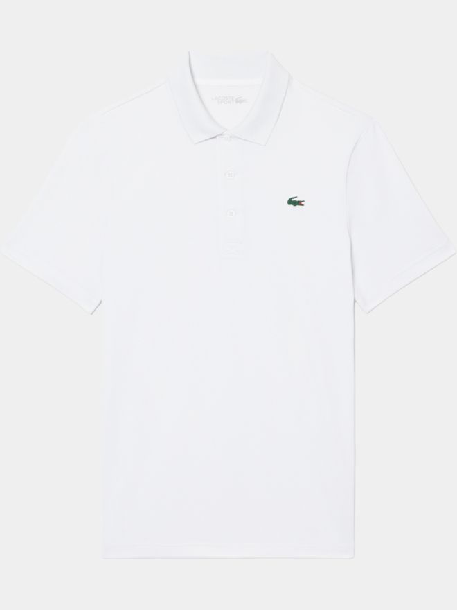 Lacoste SHORT SLEEVED RIBBED COLLAR SHIRT Halbarm Polo weiß