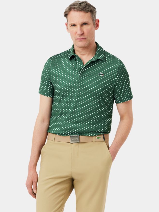 Lacoste SHORT SLEEVED RIBBED COLLAR SHIRT Halbarm Polo dunkelgrün