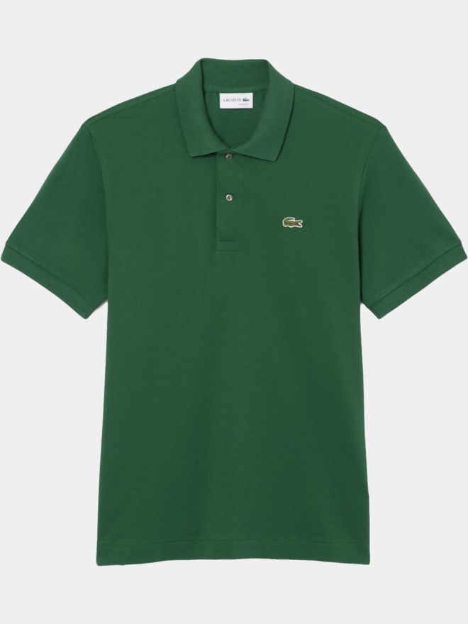 Lacoste SHORT SLEEVED RIBBED COLLAR SHIRT Half-sleeved polo dark green