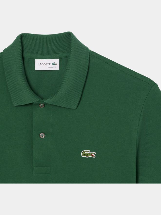 Lacoste SHORT SLEEVED RIBBED COLLAR SHIRT Half-sleeved polo dark green