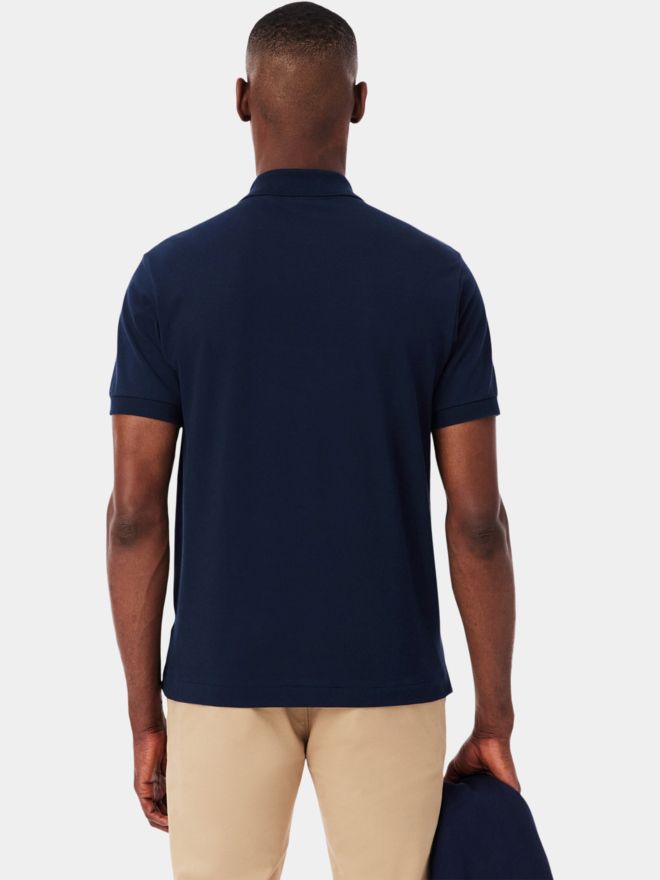 Lacoste SHORT SLEEVED RIBBED COLLAR SHIRT Half-sleeved polo navy