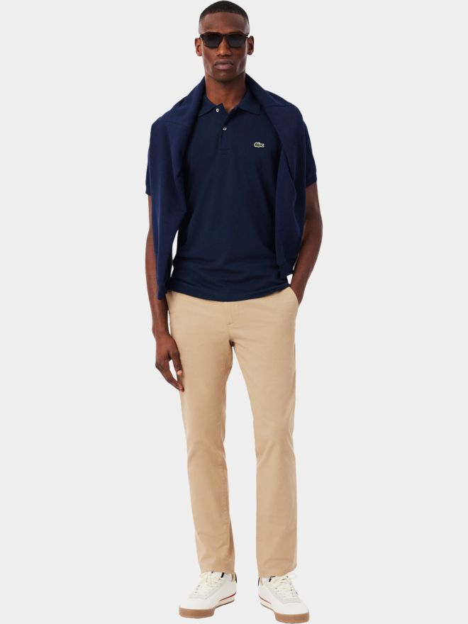 Lacoste SHORT SLEEVED RIBBED COLLAR SHIRT Half-sleeved polo navy