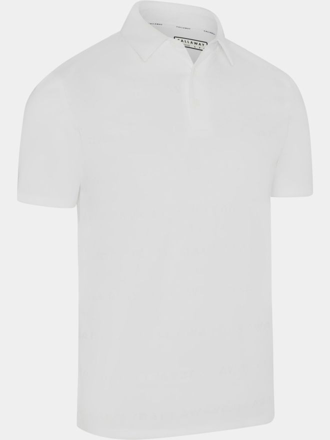Callaway Legacy LOGO JACQUARD POLO Halbarm Polo weiß