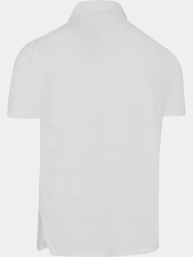 Callaway Legacy LOGO JACQUARD POLO Halbarm Polo weiß