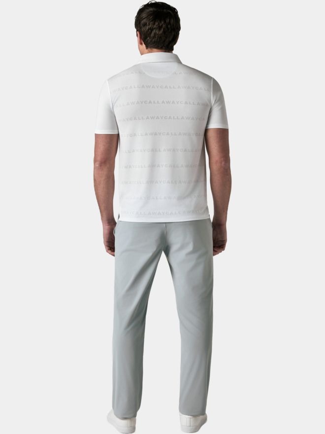 Callaway Legacy LOGO JACQUARD POLO Halbarm Polo weiß