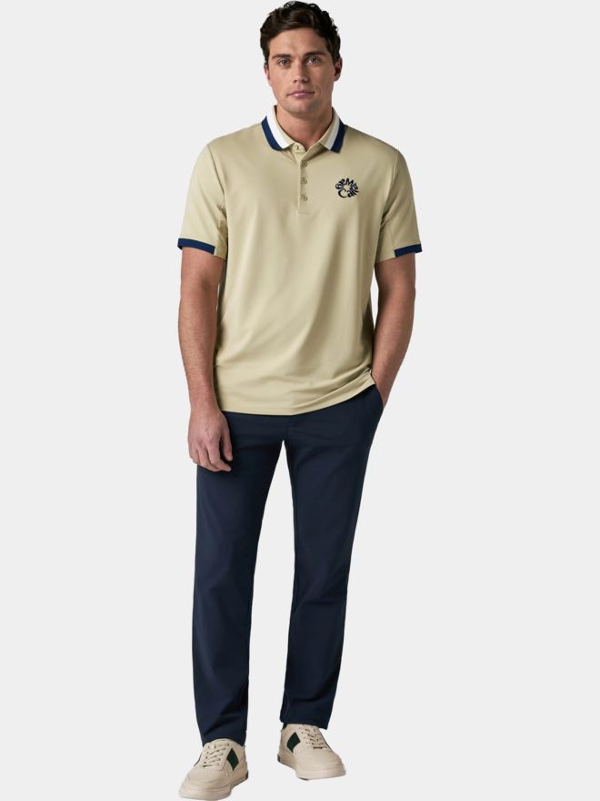 Callaway Legacy Polokošile s proužkovaným rukávem a polopřiléhavým rukávem písek